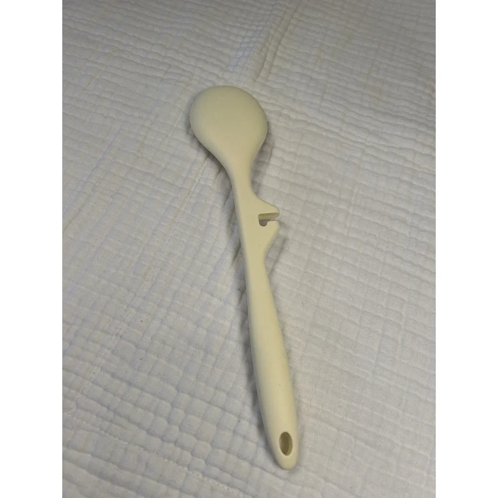 Crofton Lazy Silicone Spoon Cream Heat Resistant Cooking Utensil w/ Pot Rest‎